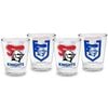 NRL Shot Glass Set of 4 - Newcastle Knights - 50ml