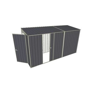 Build-A-Shed 1.2 x 3.7 x 2.0m Skillion Single Sliding Side Door Shed - Grey