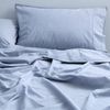 Canningvale Vintage Softwash Size Super King Sheet Set Cotton Denim Melange