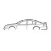 Ignite Laser Ford BA Falcon Silhouette Metal Wall Art Coated Black 15.7inch/40cm