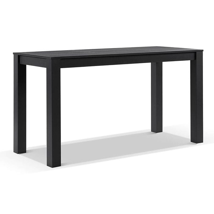 Santorini Outdoor Aluminium 2m Rectangle Bar Table 2m - Charcoal