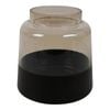 Maine & Crawford Lena 15x15cm Glass Banded Vase - Black