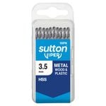 Sutton Tools 3.5mm Viper Metric Drill Bit - 10 Pack