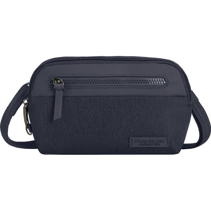Travelon Metro Anti-Theft Convertible Small Crossbody Bag in Navy Heather