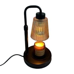 Catzon Candle Warmer Lamp Timer Dimmable 2 Bulbs Housewarming-Black Amber