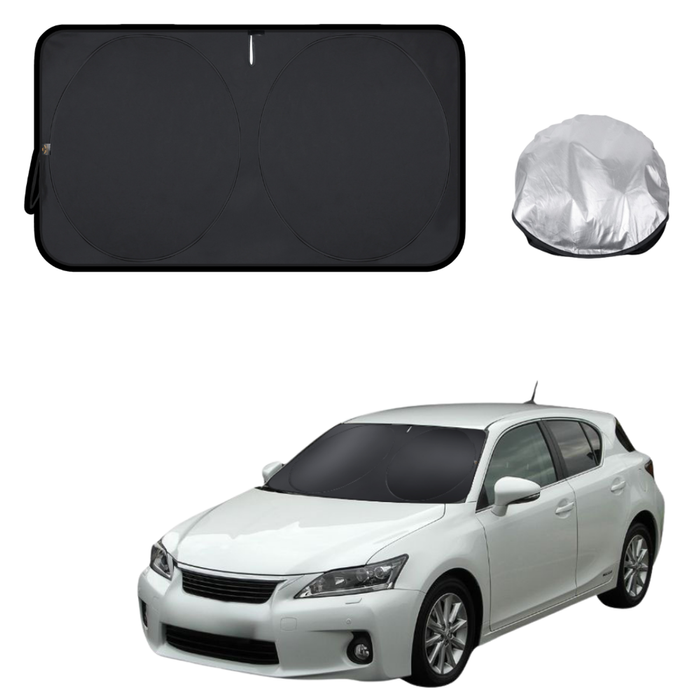 Front Windscreen Sun Shade for Lexus CT 2010 - Current 10R - Standard 150 x 85 cm - Black