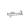 Ignite Laser Cessna 180F Skywagon - Four-Seat Utility Aircraft Silhouette Metal Wall Art Rustic Metal 23.6 inch - 60 cm