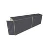 Build-a-Shed 0.8 x 6 x 2m Single Hinged Door Skillion Shed - Grey
