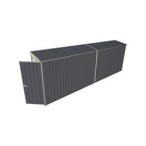 Build-a-Shed 0.8 x 6 x 2m Single Hinged Door Skillion Shed - Grey