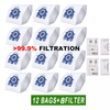 Provecta 12 Piece Vacuum Cleaner Bags With Filters For Miele FJM Models