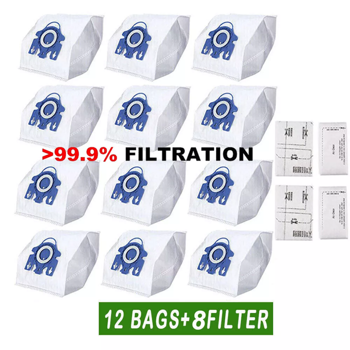 Provecta 12 Piece Vacuum Cleaner Bags With Filters For Miele FJM Models
