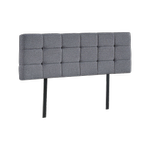 Linen Fabric Queen Bed Deluxe Headboard Bedhead - Grey