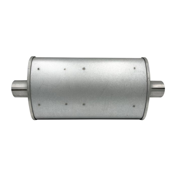 GASO Holden HQ-HZ Oval Muffler, 2" In/Out, Centre/Centre, 8" x 4" x 14" Baffled, Glass Packed