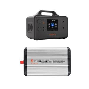 Voltx 1800w 1030wh Portable Power Station + 12v 3kw Pure Sine Wave Inverter - Backup Power For Home & Camping