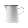 Urban Style Enamelware 1L Pitcher w/ Red Rim - Premium White