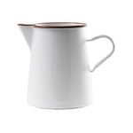 Urban Style Enamelware 1L Pitcher w/ Red Rim - Premium White