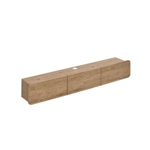 Nora Wall Mount TV Entertainment Unit 3 Doors 180cm Oak