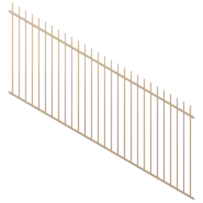 ProtectorAl 1201 - 2400 x 1200mm Primrose Raked 16-30º Picket Top Pool Fence Panel