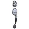 Ikonic Satin Chrome Plate Gripset Single Cylinder Deadbolt