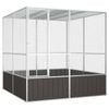 vidaXL Bird Cage Anthracite Galvanised Steel Parrot Pigeon Cage Bird House