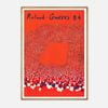 Galrie Roland Garros 1984 - Stunning Abstract Tennis Art Print for Home Decor, Wood Frame, 50 x 70cm (20 x 28inch)