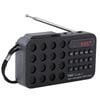 Portable Solar Fm Radio Bluetooth Speaker Black