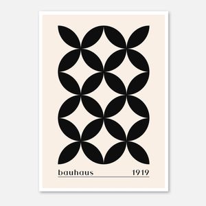 Galrie Bauhaus 1919 Classic Geometric Art Print for Modern Interiors, Poster Only, 50 x 70cm (20 x 28inch)