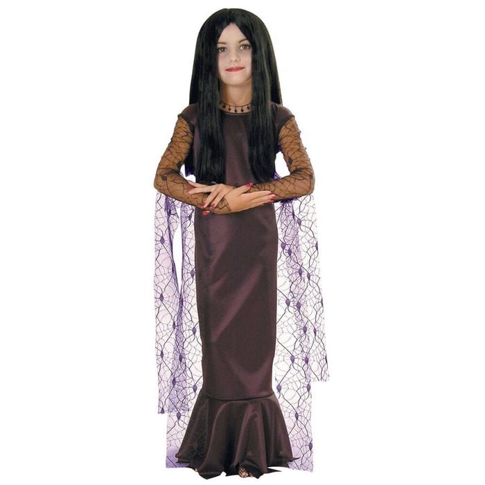 Rubies Morticia Addams Family Spooky Girls Fancy Dress Up Party Costume Size S