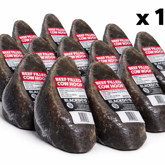 Blackdog Beef Filled Cow Hoof  - Value Bundle (15 Hooves)