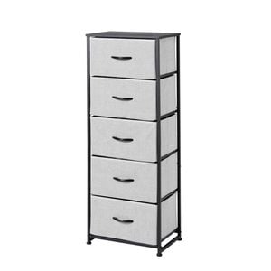 Sherwood Luna 5 Chest Of Drawers Tallboy Dresser Storage Wooden Desk Grey