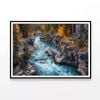 River Flowing Through a Area  Print 100% Australian Made 120x90cm  (Poster)