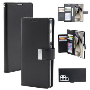 Goospery Rich Diary for Galaxy S24 Ultra - Black