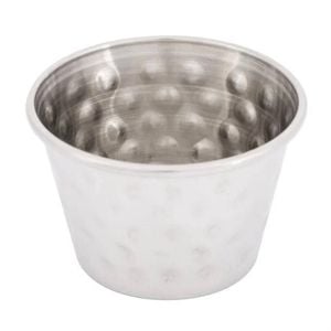 Olympia Sauce Cups Hammered Stainless Steel 70ml 12 Pack Kitchen Condiment Ramekins