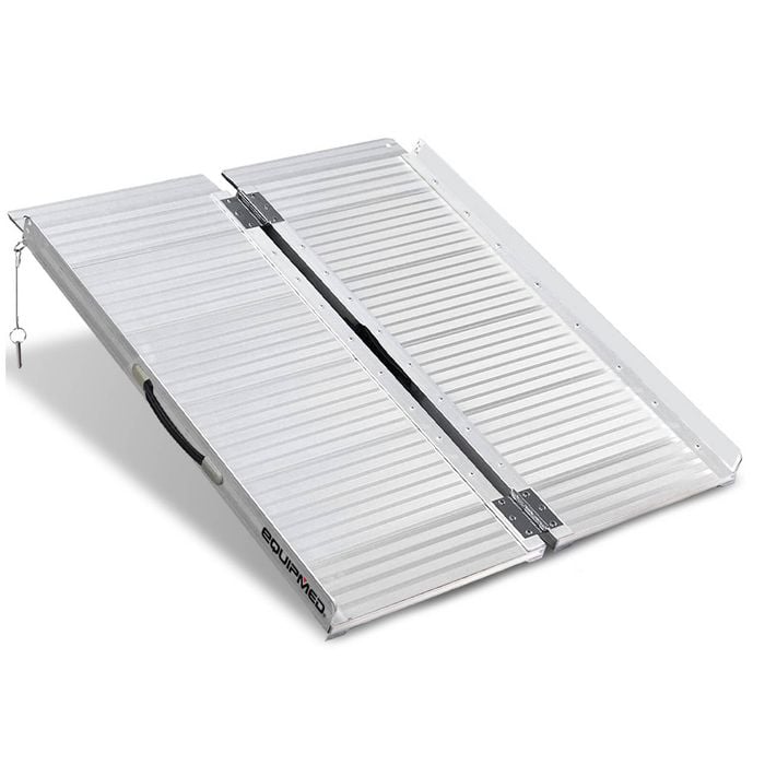 EQUIPMED 91cm Portable Folding Aluminium Access Ramp, 272kg Rated, for Wheelchair, Mobility Scooter, Rollator