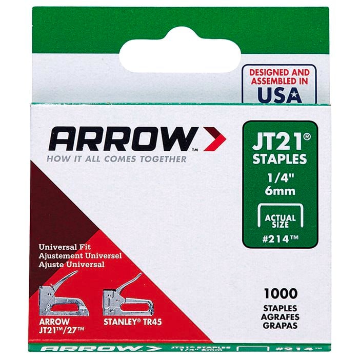 Arrow 6mm JT21 Staples - 1000 Pack