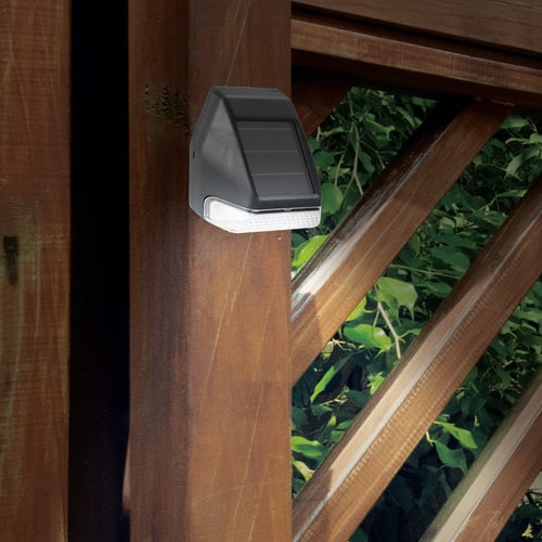 Mounted post light on a step handrail