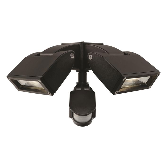 Brilliant 24W Black LED Nighthawk Sensor Flood Light