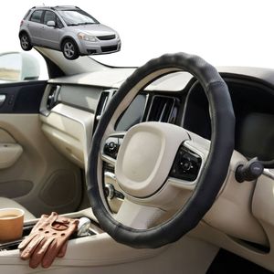 Australian Goose Steering Wheel Cover for Suzuki SX4 2006 - 2013 (Auto (GY/EY/RW)) Circle Black