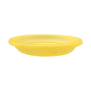 Eden 14cm Transparent Yellow Round Plastic Saucer