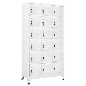 vidaXL Locker Cabinet with 18 Compartments Metal Home Office Storage Organiser