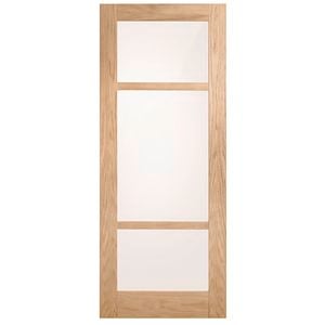 Corinthian Moda Translucent Glass White Oak Internal Door AMODG2 - 620mm x 2340mm x 35mm