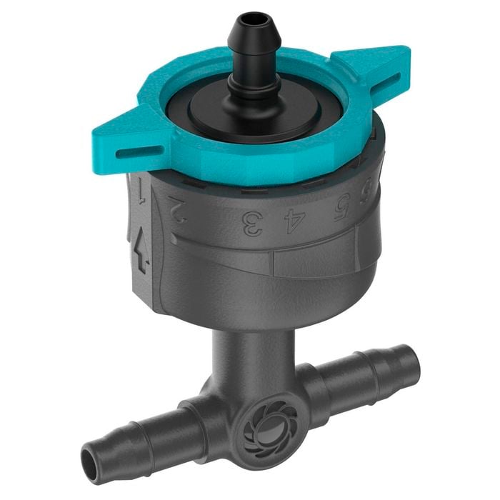 GARDENA 1–8L/h Pressure Compensating Micro Irrigation Adjustable Inline Drip Head - 5 Pack