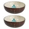2PK LVD Tree Aqua 13cm Decorative Coco Capiz Bowl Decor Round