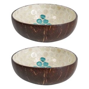 2PK LVD Tree Aqua 13cm Decorative Coco Capiz Bowl Decor Round
