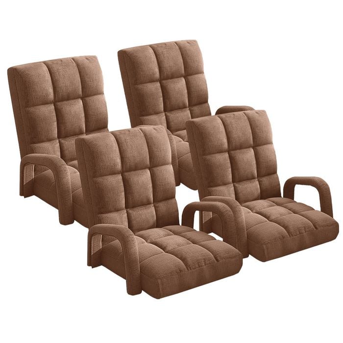 SOGA 4X Coffee Recliner Chair with Armrest