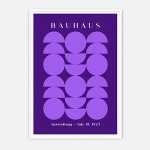 Galrie Bauhaus Exhibition Art Print - July 19, 1923 - Modernist Geometric Design, White Frame, A3 30 x 42cm (12 x 16inch)