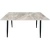 Yarra Dining Table - Ceramic Top with Black Legs