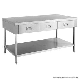 Modular Systems Work Bench With 3 Drawers And Undershelf Swbd-7-1500