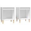 vidaXL 2x Bedside Cabinets White Nightstand Bedroom End Table with Storage