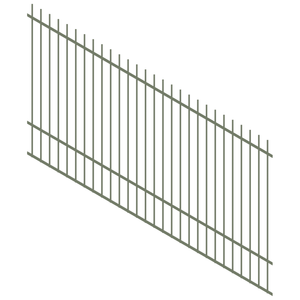 ProtectorAl 1201 - 2400 x 1500mm Pale Eucalypt Raked 16-30º Picket Top Pool Fence Panel